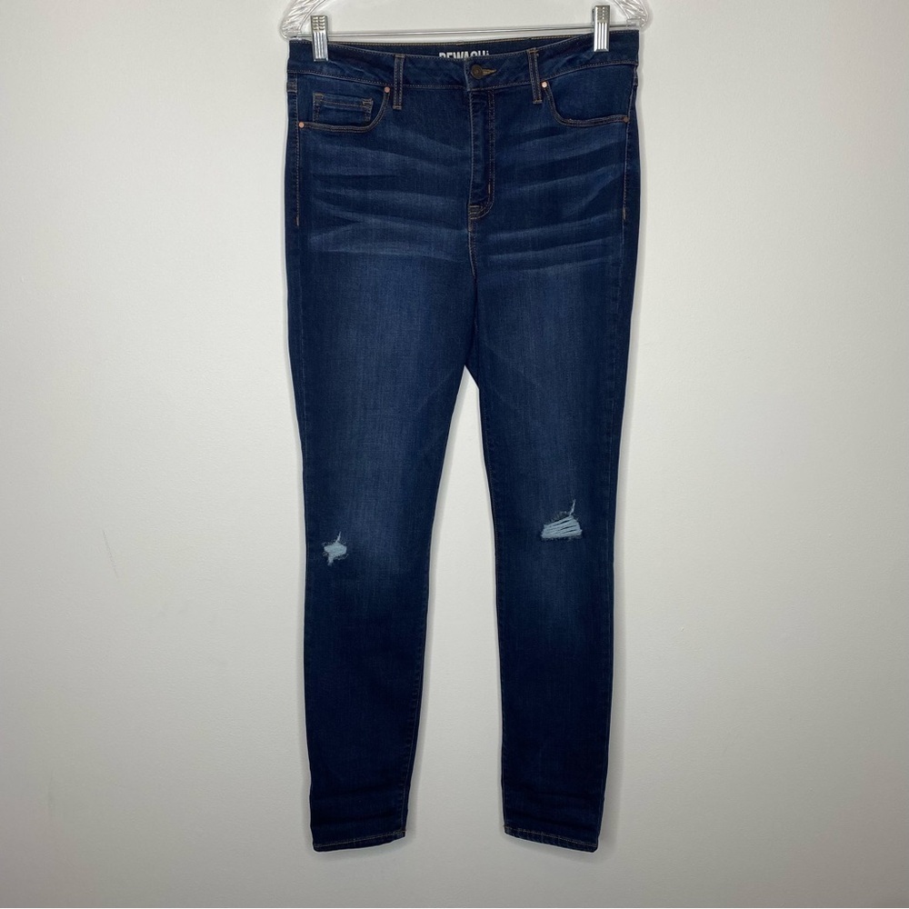 Rewash Distressed Dark Wash Skinny Jean